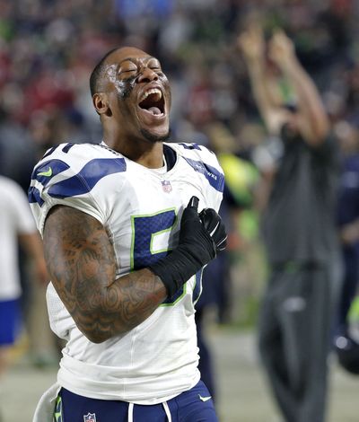 Bruce Irvin of the Seahawks has found happiness through football after being a homeless high school dropout just seven years ago in his hometown of Atlanta. (Associated Press)