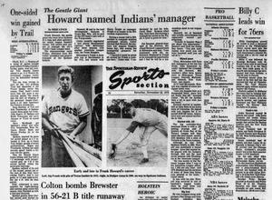This day in history: Major leaguer Frank Howard returned to manage Spokane Indians. Accused bootlegger faces new allegation - Sat, 22 Nov 2025 PST