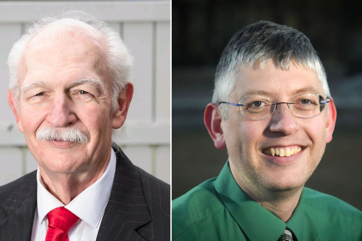 Daryl Williams, left, announced last week that he was dropping out of the race to challenge incumbent Spokane Valley City Councilman Ben Wick’s re-election bid. Williams, however, is too late to remove his name from the ballot. (Courtesy photos)