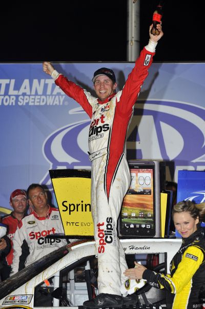 Denny Hamlin appears to be the driver to beat in the Chase after winning Sunday in Georgia. (Associated Press)