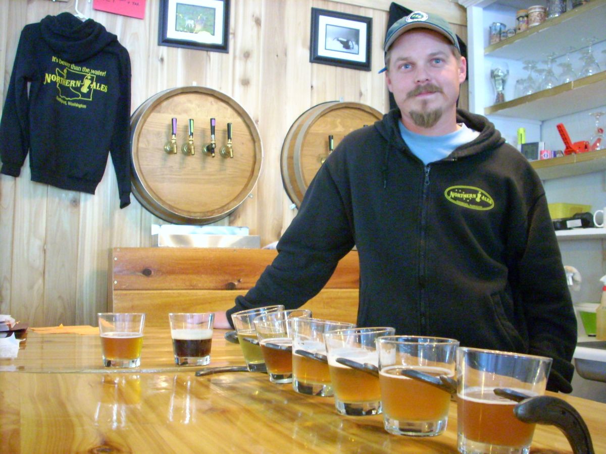 Steve Hedrick has kept his nano-brewery afloat by supplementing his scant hop supply with alternative bittering, flavor and aroma agents.    (Tom Bowers / The Spokesman-Review)