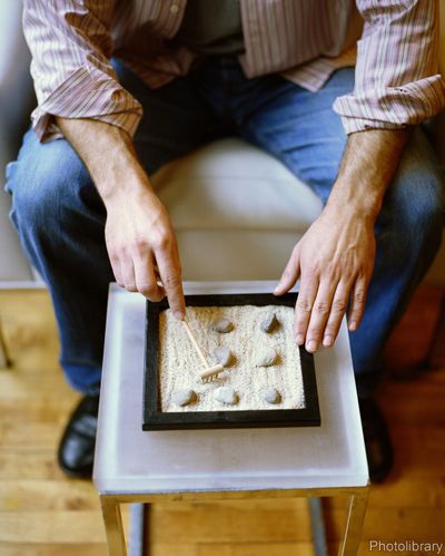 This Zen garden, when combined with some aromatherapy/esstential options, is a thoughtful, inexpensive gift that the recipient can appreciate for years.  (Creatas - / ARA Content)