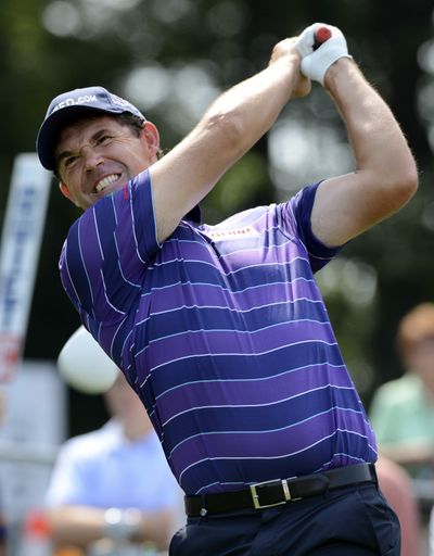 Padraig Harrington made six birdies on the back nine to finish with a 7-under 64 in the first round at The Barclays. (Associated Press)