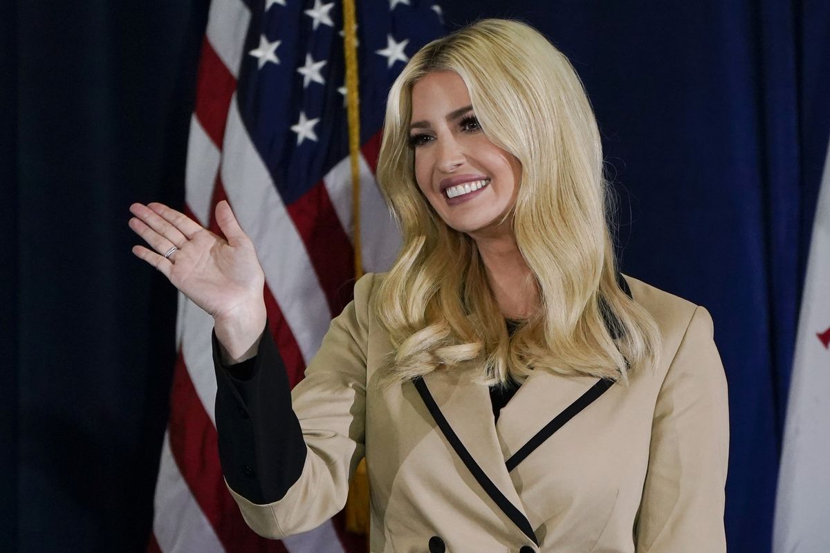 FILE - Ivanka Trump, daughter and adviser to President Donald Trump, waves to supporters during a campaign event Nov. 2, 2020, at the Iowa State Fairgrounds, in Des Moines, Iowa. The House committee investigating the U.S. Capitol insurrection is asking Ivanka Trump, daughter of former President Donald Trump, to voluntarily cooperate with its investigation.  (Charlie Neibergall)