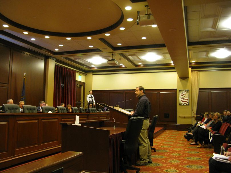 Steve Martin of Boise testifies in favor of HB 2, the 
