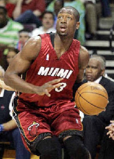 
Heat guard Dwayne Wade scored 36.
 (Associated Press / The Spokesman-Review)