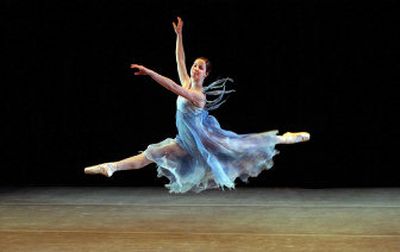 
Central Valley High sophomore Natalie Springel dances during a rehearsal for the Central Valley High production of 