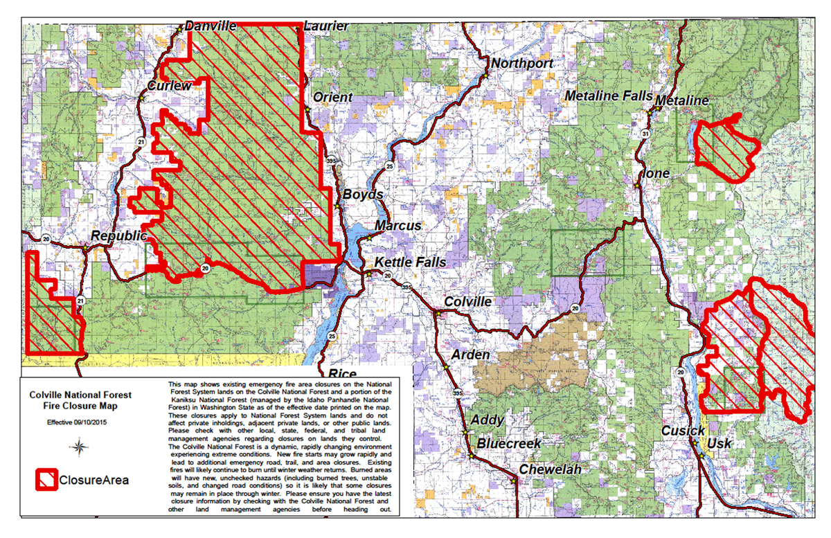 Colville Forest lifts wildfire closures in more areas, including Salmo ...