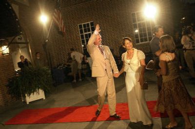 
Ryne Sandberg, with his wife Margaret, walks the red carpet for a private reception on the eve of his induction at the Baseball Hall of Fame in Cooperstown, N.Y.
 (Brian Plonka / The Spokesman-Review)