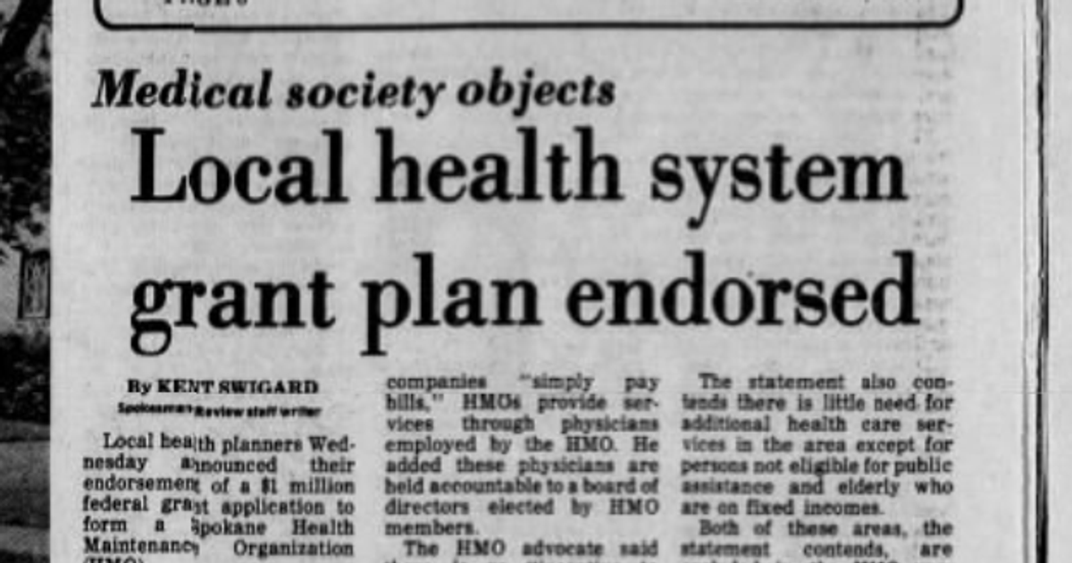 This day in history: Local officials endorse new healthcare organization. Woman goes on robbery spree