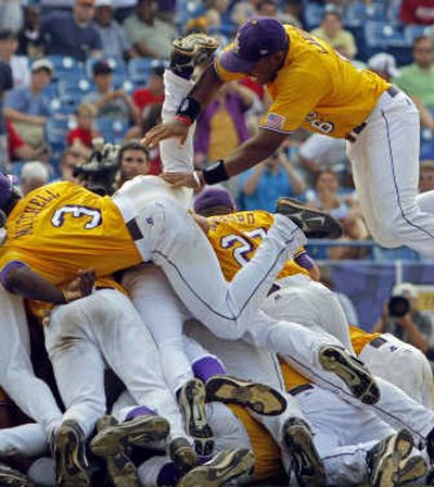 
LSU, the SEC tournament champion, is one of 16 teams, including two from their conference, to play host to college baseball regionals this week.Associated Press
 (Associated Press / The Spokesman-Review)