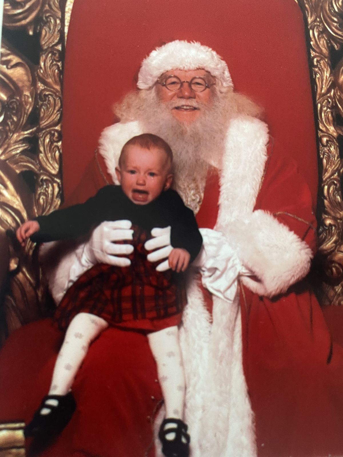 Jillian Condran with Santa Claus in 1999. 