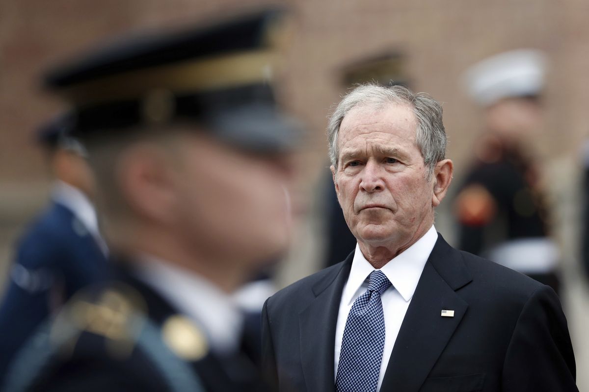 Former President George W. Bush leaves St. Martin
