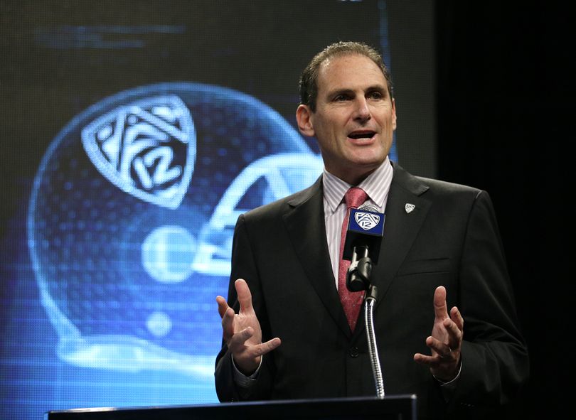 Larry Scott doesn’t have the hottest product, but still got big money for Pac-12. (Associated Press)