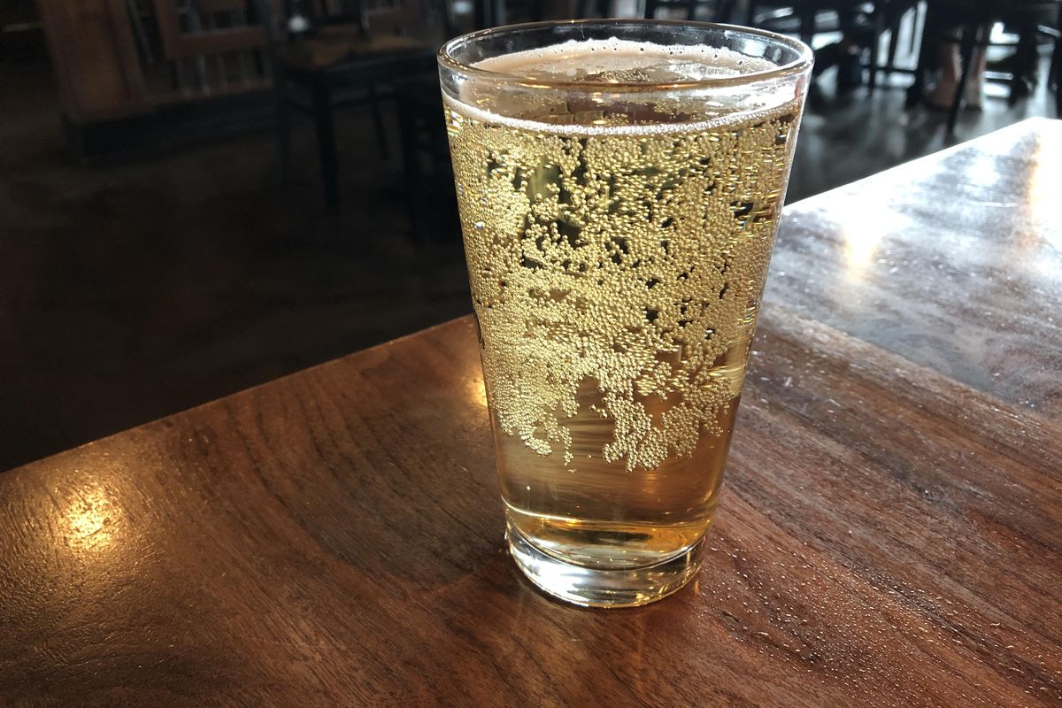 Bad Granny hard cider from Wenatchee at Saranac Public House in Spokane. (Don  Chareunsy / The Spokesman-Review)