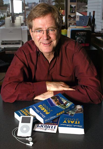 Travel guru Rick Steves lectures at Gonzaga on Wednesday. (Associated Press)