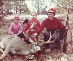 Roberta Wise of Kennewick bagged a buck while deer hunting with her two sons and their friend in 1979. (Courtesy)