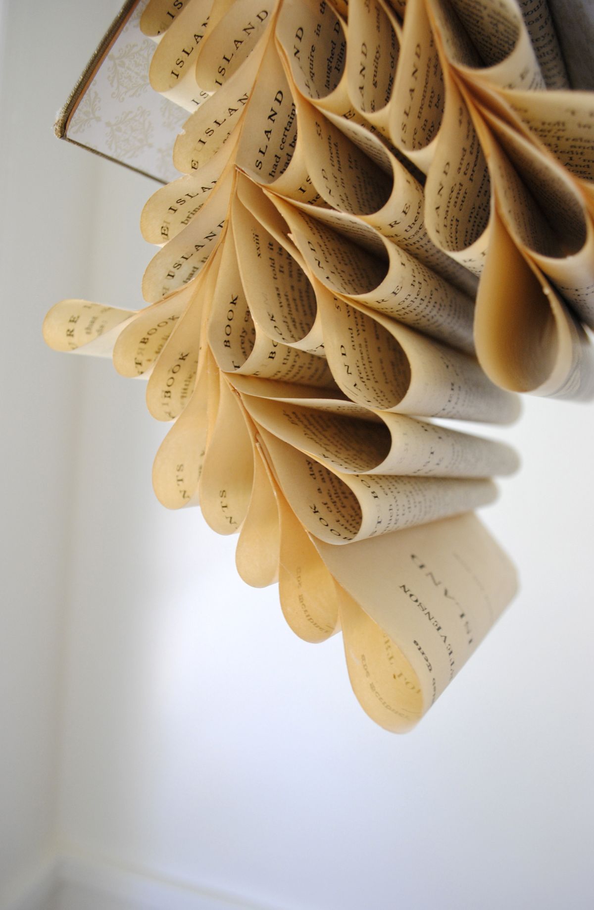 repurposed book pages