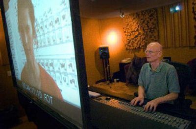 
Audio engineer Don Caron edits the audio for 