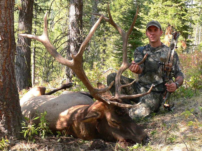 Corey Jacobsen, six-time world chamption elk caller, has killed a bull in Idaho every year since 1996. (COURTESY OF COREY JACOBSEN / The Spokesman-Review)