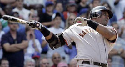 
Barry Bonds is two long balls shy of tying Hank Aaron's record. Associated Press
 (Associated Press / The Spokesman-Review)