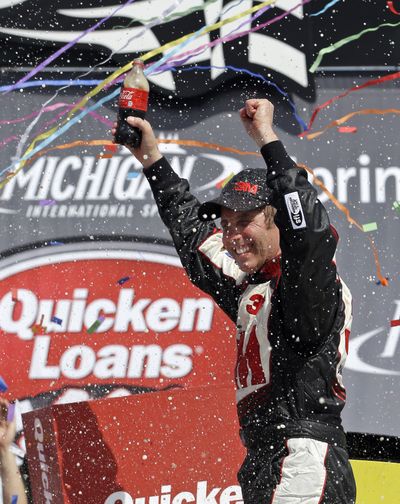 Greg Biffle was thrilled with his win but teammate Carl Edwards didn’t sound so pleased afterward. (Associated Press)