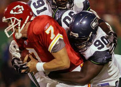 
Marcus Tubbs (90) continues to have bad luck with injuries. Associated Press
 (File Associated Press / The Spokesman-Review)