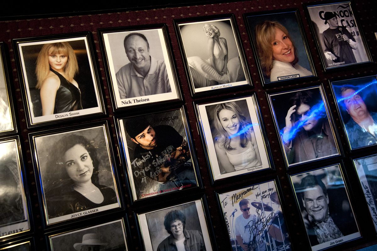 Uncle D’s Comedy Underground features the pictures of many local comedians who have performed on its stage.