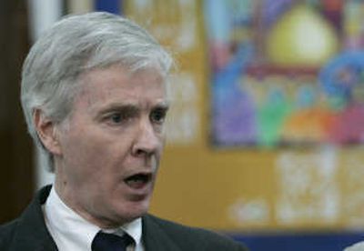 
U.S. Ambassador to Iraq Ryan Crocker speaks Saturday  in Karbala. Associated Press
 (Associated Press / The Spokesman-Review)