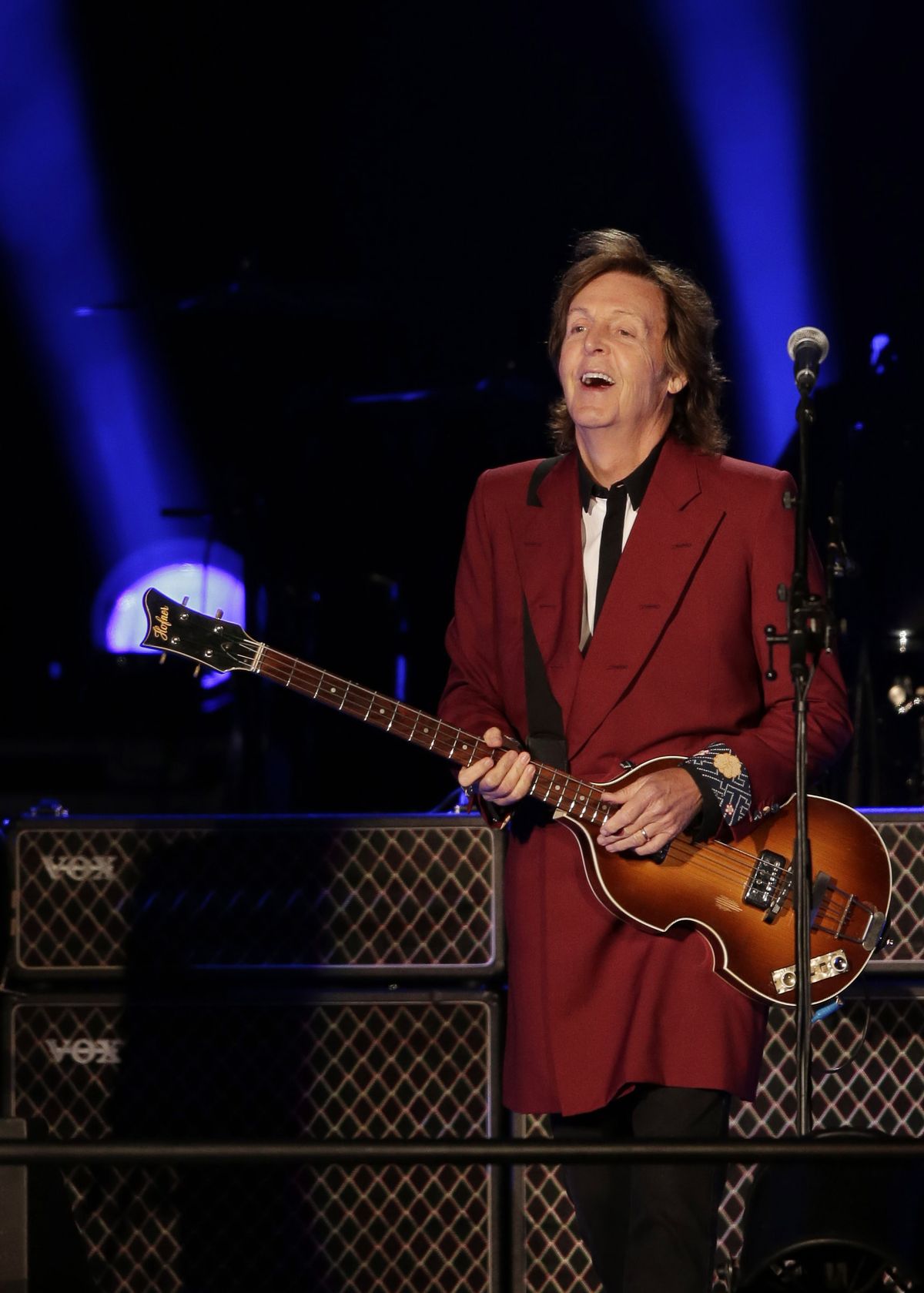 Paul McCartney performs at farewell to San Francisco’s Candlestick Park on Thursday. (Associated Press)