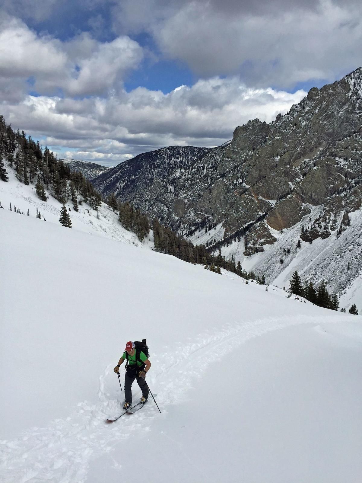 Backcountry skiers and snowboarders are pushing deeper into winter terrain, which can displace bighorn sheep and invade critical wolverine habitat. (Brett French / Billings Gazette)