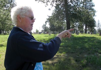 The Spokesman-Review Janice Radmer, president of the Medical Lake Cemetery Association, has been busy organizing the annual Memorial Day service which will be Monday at 10 a.m. at the Medical Lake Cemetery, 21419 W. Thorpe Road. (Lisa Leinberger / The Spokesman-Review)
