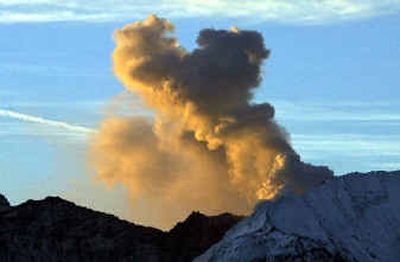 
A steam plume rises above the crater of Mount St. Helens in southwest Washington on Monday. 
 (Associated Press / The Spokesman-Review)
