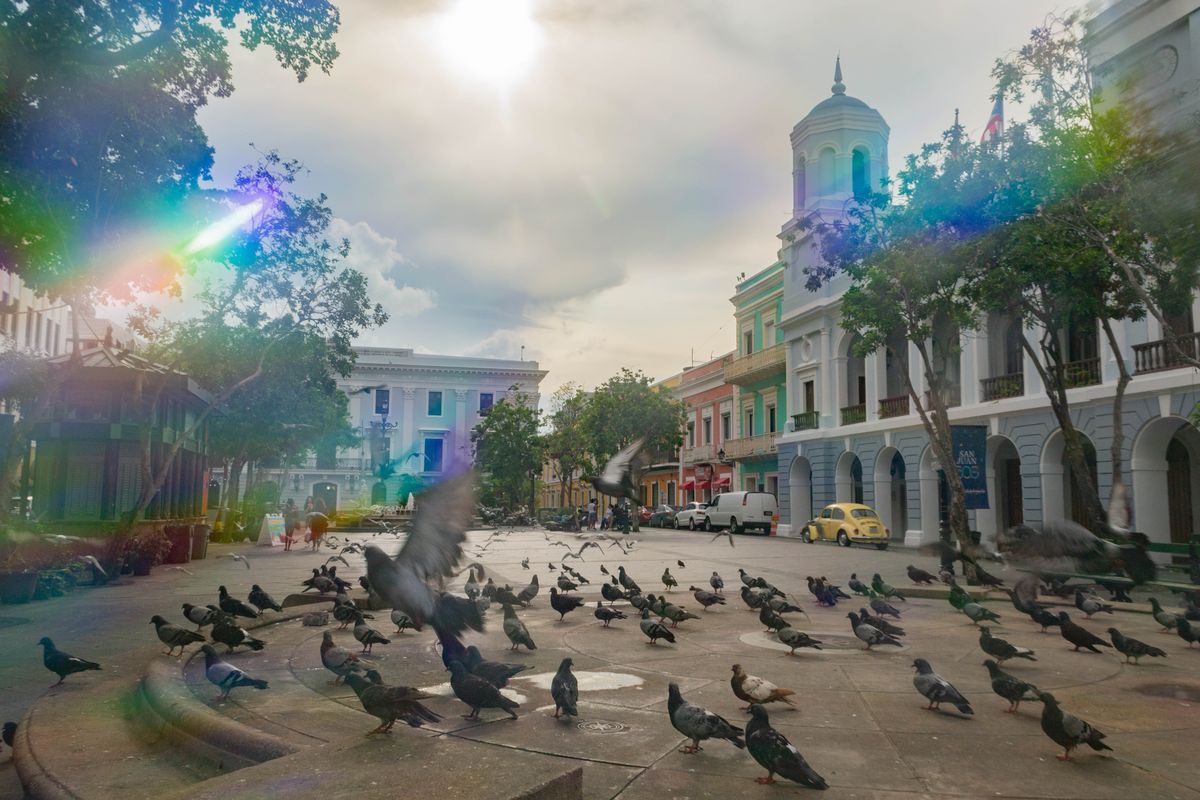 Plaza de Armas in San Juan, Puerto Rico.  (Adriana Parrilla/For the Washington Post)