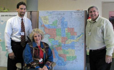 
From left, Greg Hecht, Sandy Johnson and Rod Minarik run the city Office of Neighborhood Services. 
 (Lisa Leinberger / The Spokesman-Review)