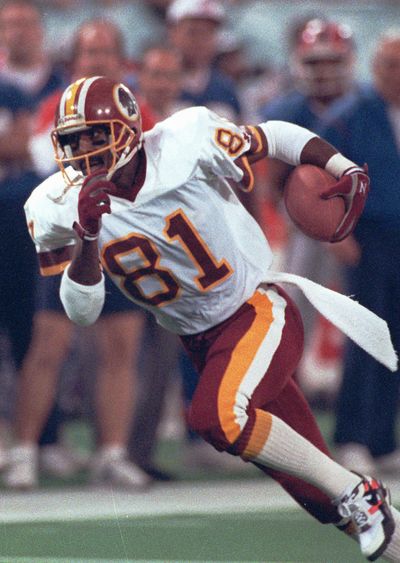 Art Monk put up monstrous numbers as a receiver in the NFL, earning him a spot in the Pro Football Hall of Fame. (Associated Press / The Spokesman-Review)