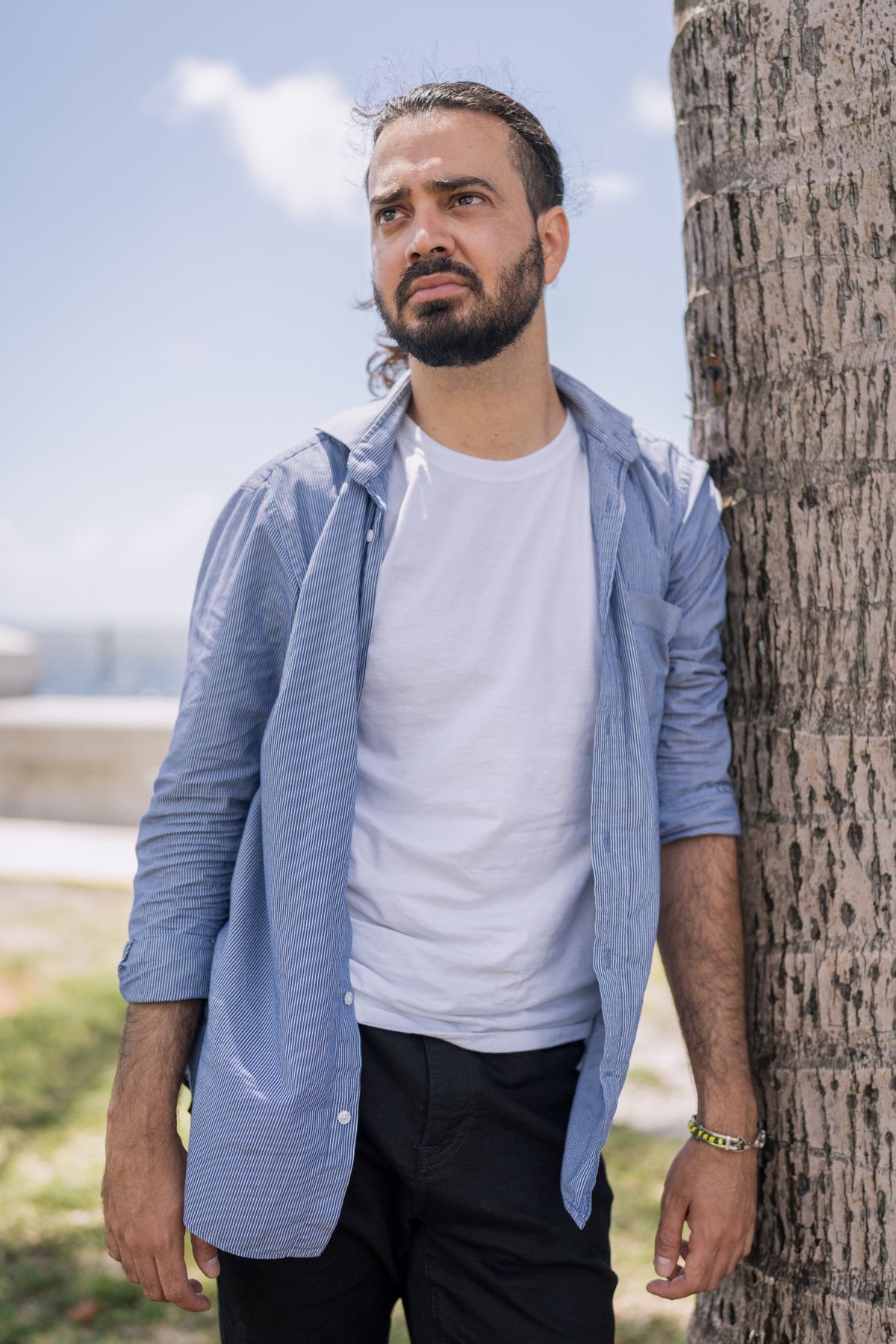 José Carlos Melo joined the protests of July 11, 2021, in Havana. He has since fled Cuba; he now lives in Miami. (Bryan Cereijo/For The Washington Post)