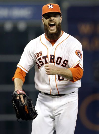 Houston Astros starting pitcher Dallas Keuchel stiffled Mariners bats for the second time this season. (Associated Press)