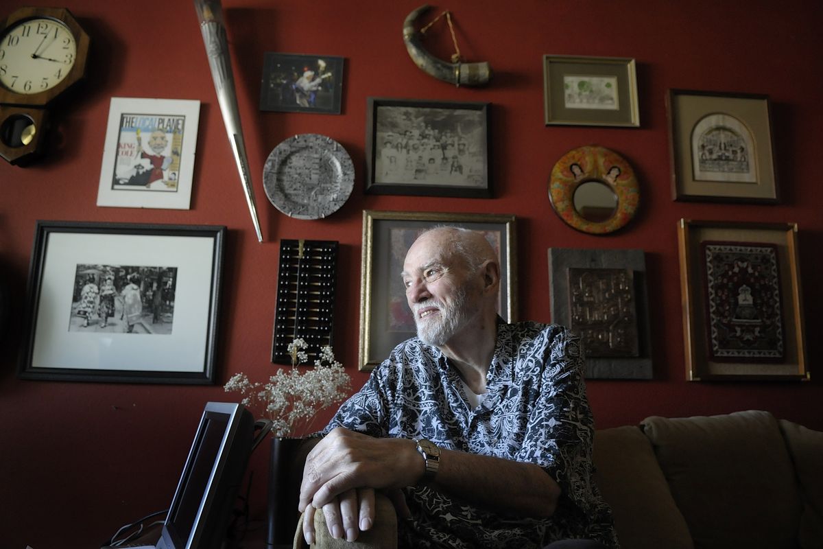 In this July 14, 2008 photo, King Cole sits in his study in front of a wall full of memorabilia from Expo 74.  (The Spokesman-Review photo archive)