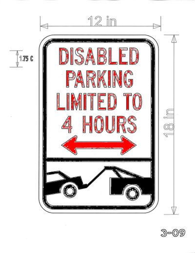 An image of the new downtown entertainment district parking sign, courtesy of the City of Spokane.
