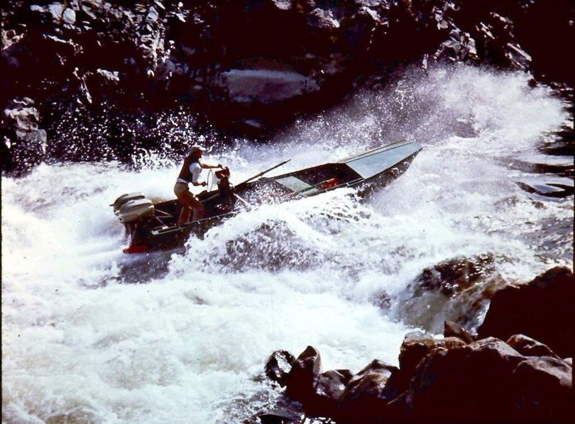 Dick Stallman was 34 when he tested the revolutionary jet-powered outboards he developed by running a sled up the Rogue River in 1962.
 (Courtesy of Outboard Jets)