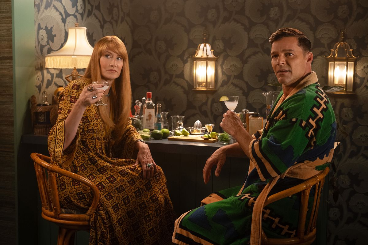 Laura Dern, left, and Ricky Martin in "Palm Royale."    (Erica Parise/Apple TV+/TNS)