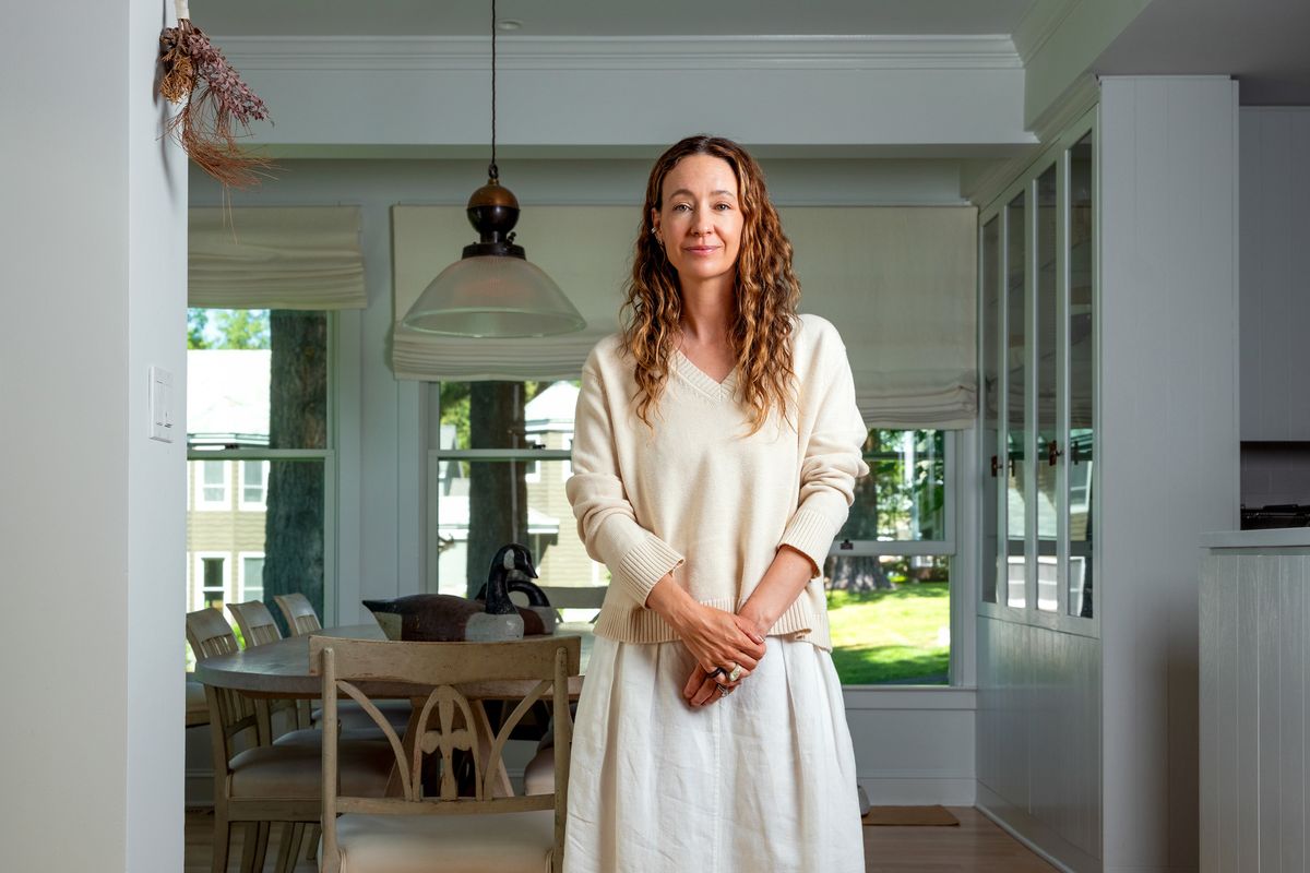 Jenni Kayne at her home near Lake Tahoe, Aug. 5, 2025. Instead of chasing trends, the California designer is doubling down on the neutral palette she built her brand on.  (New York Times)