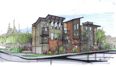
A rendering of the 505 Flats condo project.
 (Courtesy Daryl Wilder / The Spokesman-Review)