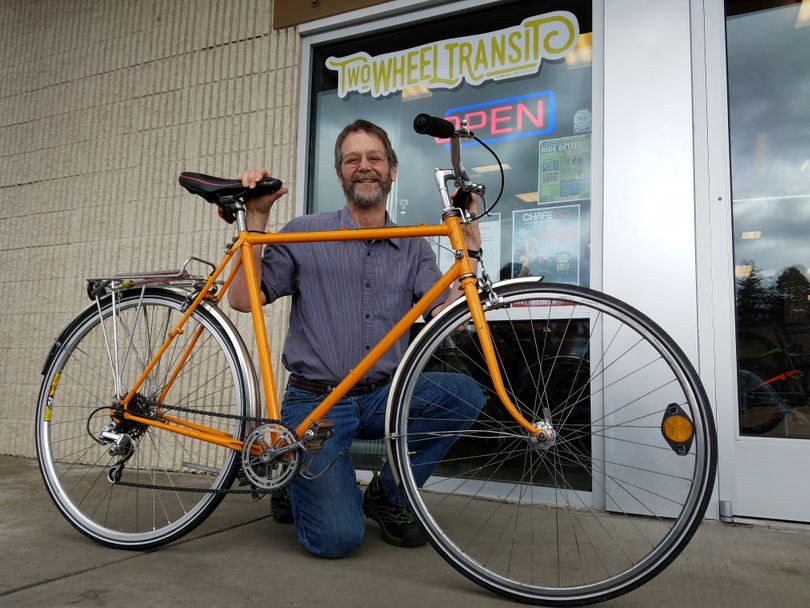 Bike mechanic Dave Manino of Two Wheel Transit has taken care of Rich Landers' custom commuting bicycle for more than 35 years. (Rich Landers)