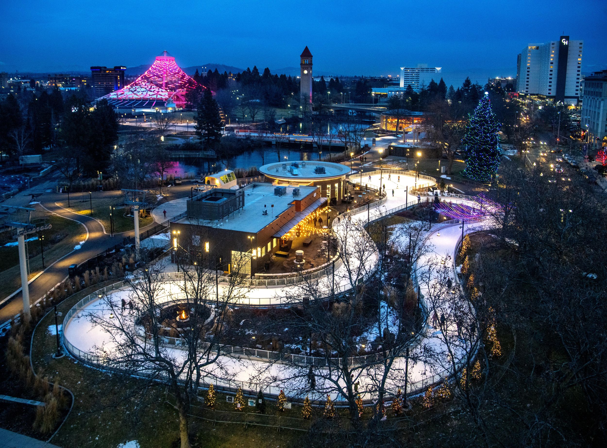 Holiday lights in downtown Spokane Dec. 27, 2019 The SpokesmanReview