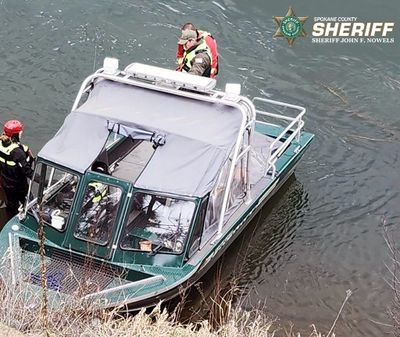 A body was recovered Thursday, March 21, 2024, from the Spokane River near Nine Mile Falls.  (Courtesy of Spokane County Sheriff's Office)
