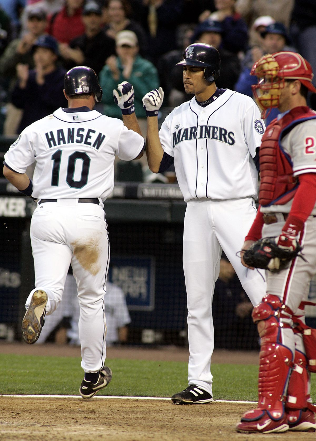 Seattle’s new hitting coach, Dave Hansen, played for the Mariners in 2004 and 2005. (Associated Press)