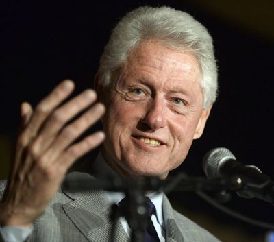 
Former president Bill Clinton speaks to supporters of his wife, democratic presidential candidate Hillary Clinton Thursday, March 3, in Baton Rouge, La. (Hilary Scheinuk/The Advocate via AP)
