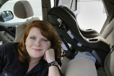 Spokane police Officer Teresa Fuller has been teaching the public about car seat safety since 2004.danp@spokesman.com (Dan Pelle / The Spokesman-Review)